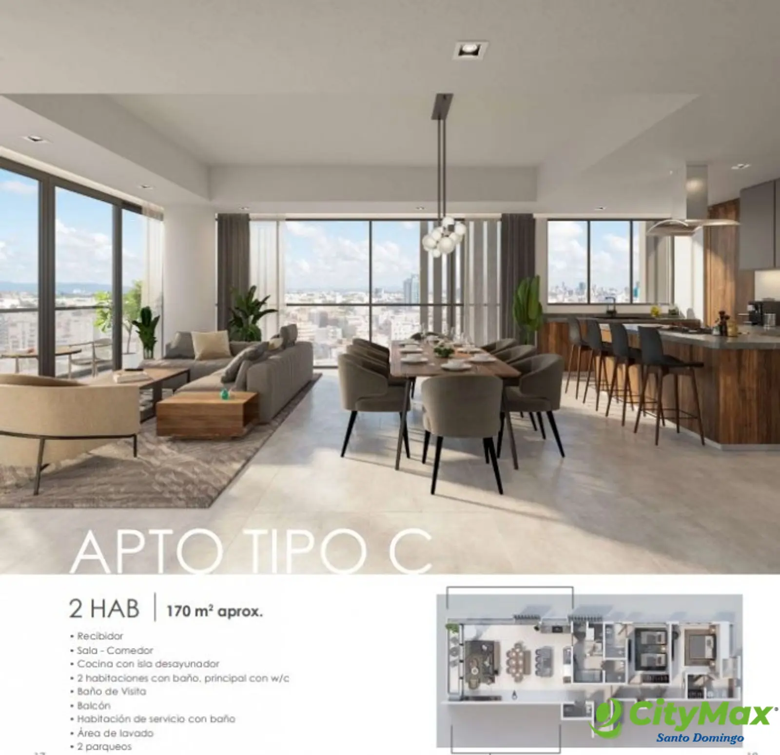 Apartamento en Venta de 2 Habitaciones Los Cacicazgos - foto 8