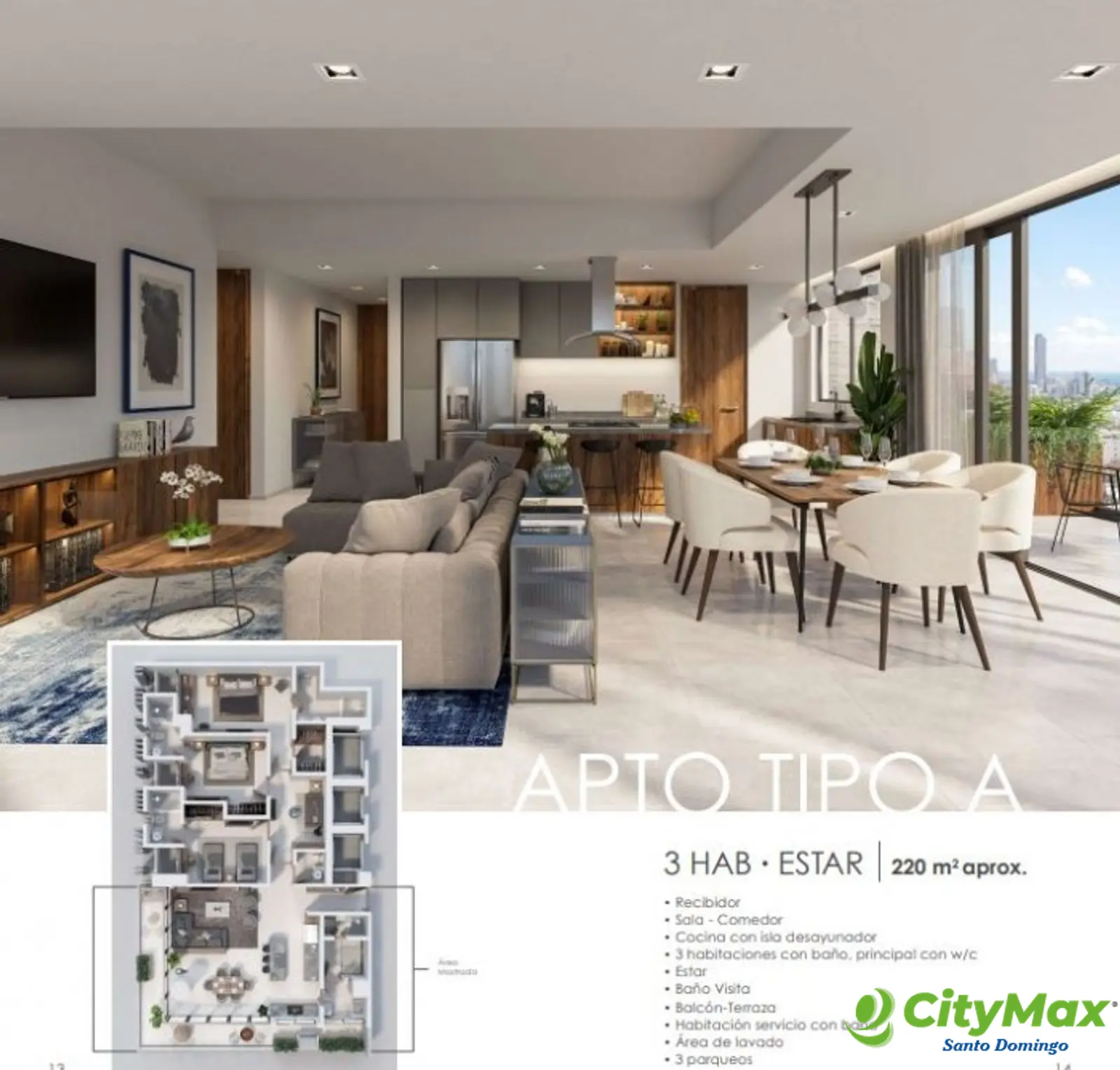 Apartamento en Venta de 2 Habitaciones Los Cacicazgos - foto 6