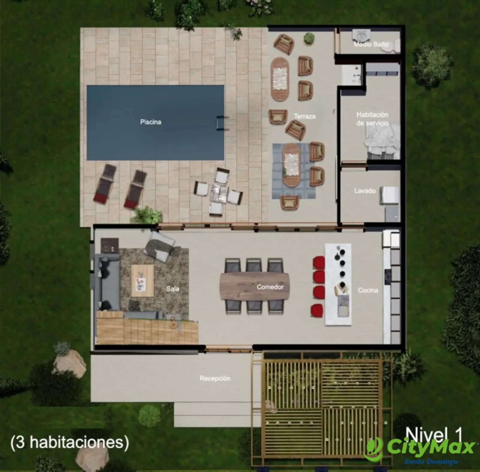 Villa en venta de 3 habitaciones en Jarabacoa  - foto 4