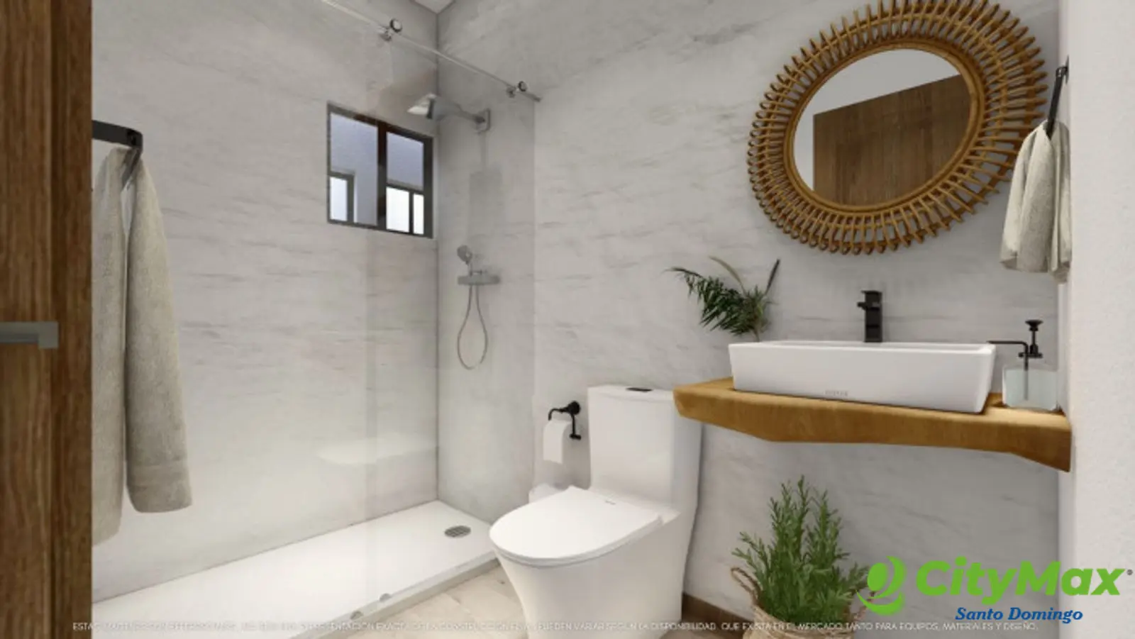 Apartamento En Venta de 2 Hab.  En Bávaro Punta Cana. - Baño