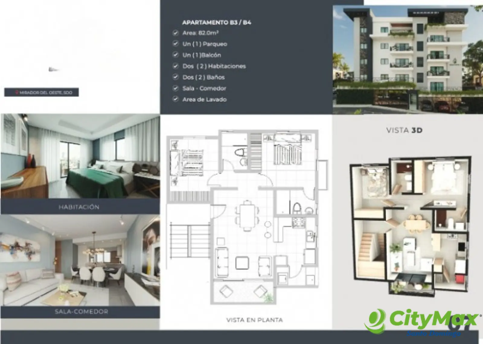 En Venta Apartamento Mirador del Oeste 3 Habitaciones - foto 3
