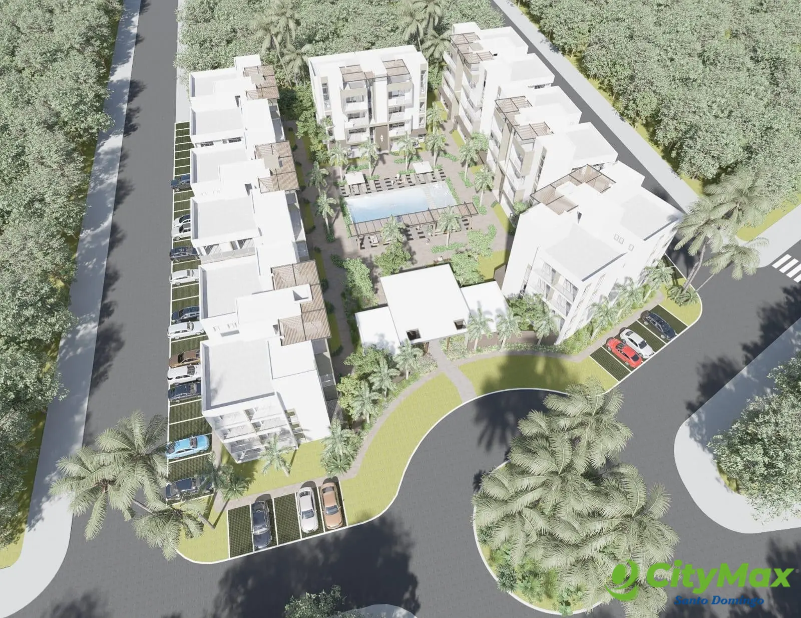 En Venta apartamento Turistico en Playa Nueva Romana - Vista Aérea
