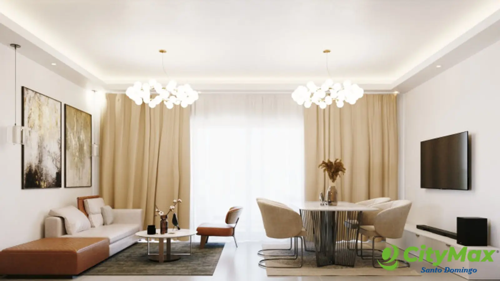 Apartamento Turistico en Venta de en Punta Cana. - Sala Comedor