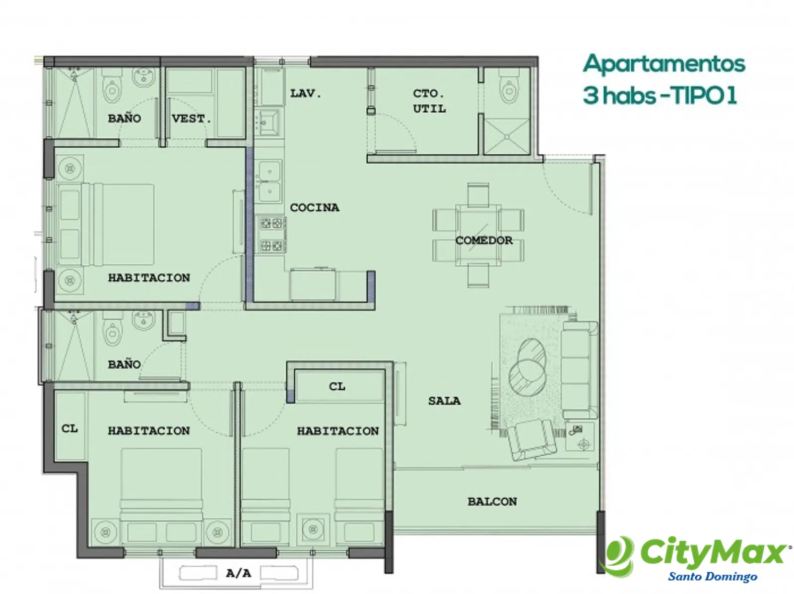 Apartamento en venta en Piso 10 en torre de la Jacobo  - foto 3