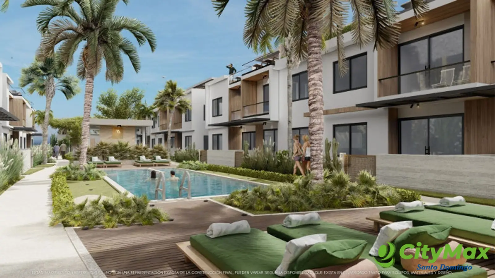 Apartamento En Venta de 2 Hab.  En Bávaro Punta Cana. - Área Piscina