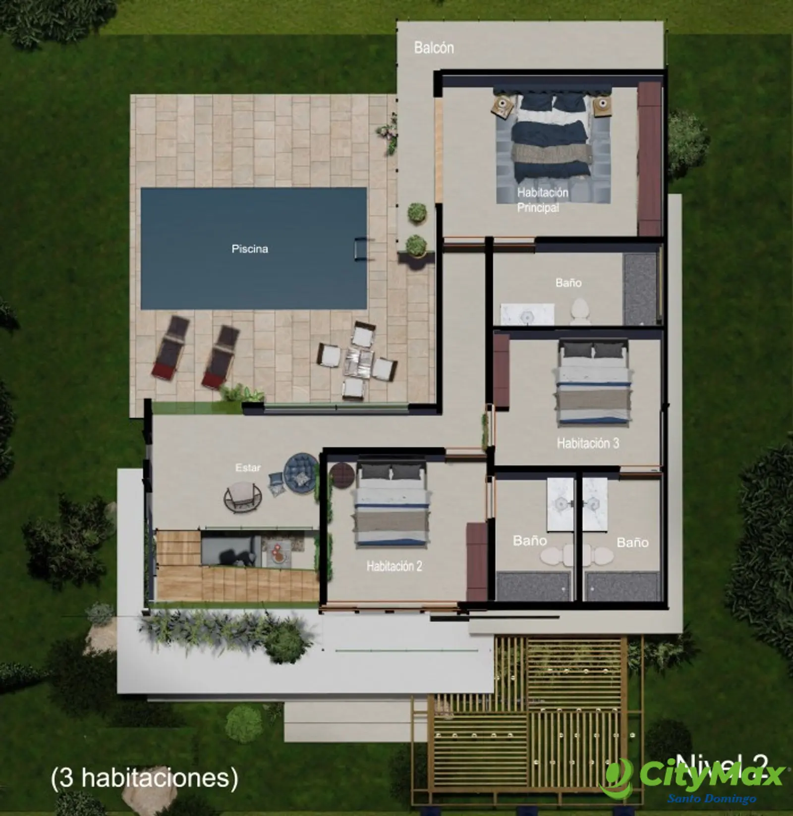 Villa en venta de 3 habitaciones en Jarabacoa  - foto 3