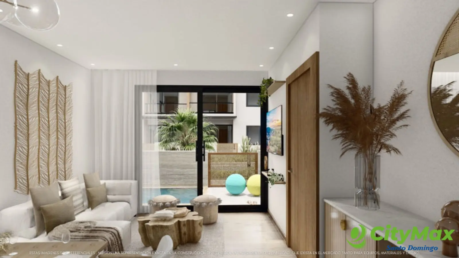 Apartamento En Venta de 2 Hab.  En Bávaro Punta Cana. - Sala